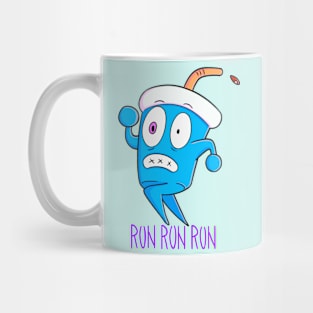 Soda running, funny fast food design "RUN RUN RUN" Mug